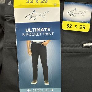 Greg Norman Men's ultimate 5 pocket pant Stretch Comfort Golf Black 32x29 NWT